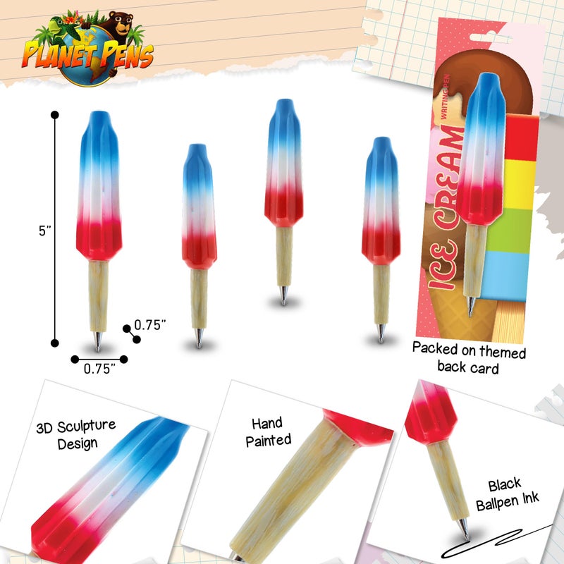 Planet Pens Ice Treat Novelty Pen - Cute, Fun and Unique Kids and Adults Office Supplies Ballpoint Pen, Ice Sweet Desserts Writing Pen Instrument For School and Office - Image 3